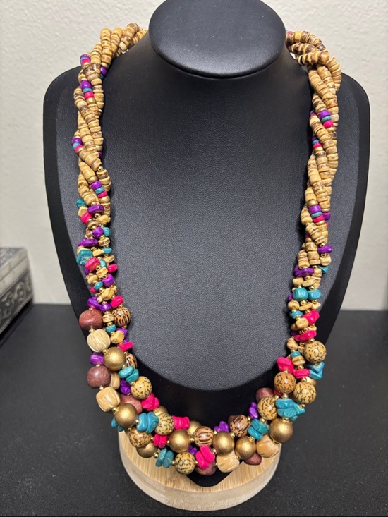 Source Unknown Jewelry - Beach Boho Coconut Shell Colorful Beaded Resort Beach Necklace